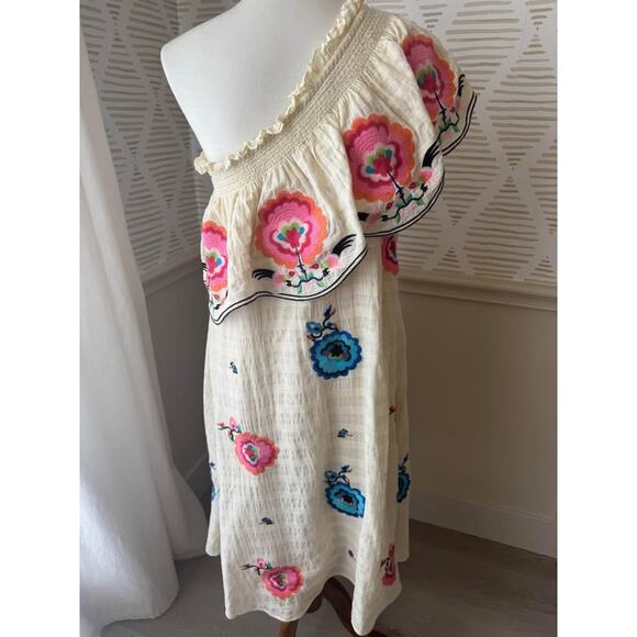 Anthropologie Plenty by Tracy Reese Women’s Large One Shoulder Embroidered Dress - Picture 6 of 10